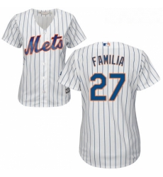 Womens Majestic New York Mets 27 Jeurys Familia Authentic White Home Cool Base MLB Jersey Womens Majestic New York Mets 27 Jeurys Familia Authentic White Home Cool Base MLB Jersey