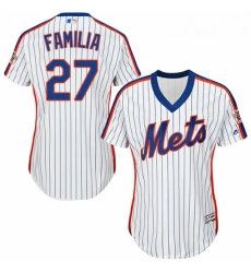 Womens Majestic New York Mets 27 Jeurys Familia Replica White Alternate Cool Base MLB Jersey Womens Majestic New York Mets 27 Jeurys Familia Replica White Alternate Cool Base MLB Jersey