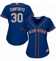 Womens Majestic New York Mets 30 Michael Conforto Authentic Royal Blue Alternate Road Cool Base MLB Jersey Womens Majestic New York Mets 30 Michael Conforto Authentic Royal Blue Alternate Road Cool Base MLB Jersey