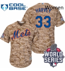 Womens Majestic New York Mets 33 Matt Harvey Authentic Camo 2015 World Series MLB Jersey Womens Majestic New York Mets 33 Matt Harvey Authentic Camo 2015 World Series MLB Jersey