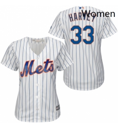 Womens Majestic New York Mets 33 Matt Harvey Replica WhiteBlue Strip MLB Jersey Womens Majestic New York Mets 33 Matt Harvey Replica WhiteBlue Strip MLB Jersey