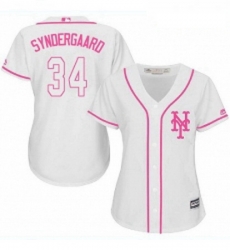 Womens Majestic New York Mets 34 Noah Syndergaard Authentic White Fashion Cool Base MLB Jersey Womens Majestic New York Mets 34 Noah Syndergaard Authentic White Fashion Cool Base MLB Jersey