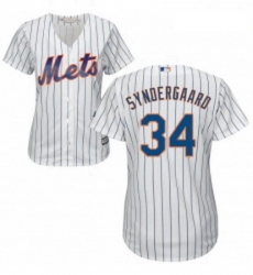 Womens Majestic New York Mets 34 Noah Syndergaard Authentic White Home Cool Base MLB Jersey Womens Majestic New York Mets 34 Noah Syndergaard Authentic White Home Cool Base MLB Jersey