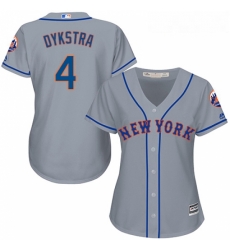 Womens Majestic New York Mets 4 Lenny Dykstra Replica Grey Road Cool Base MLB Jersey Womens Majestic New York Mets 4 Lenny Dykstra Replica Grey Road Cool Base MLB Jersey