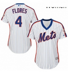 Womens Majestic New York Mets 4 Wilmer Flores Replica White Alternate Cool Base MLB Jersey Womens Majestic New York Mets 4 Wilmer Flores Replica White Alternate Cool Base MLB Jersey