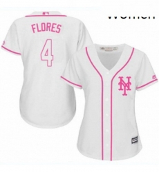 Womens Majestic New York Mets 4 Wilmer Flores Replica White Fashion Cool Base MLB Jersey Womens Majestic New York Mets 4 Wilmer Flores Replica White Fashion Cool Base MLB Jersey