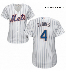Womens Majestic New York Mets 4 Wilmer Flores Replica White Home Cool Base MLB Jersey Womens Majestic New York Mets 4 Wilmer Flores Replica White Home Cool Base MLB Jersey