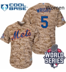 Womens Majestic New York Mets 5 David Wright Authentic Camo 2015 World Series MLB Jersey Womens Majestic New York Mets 5 David Wright Authentic Camo 2015 World Series MLB Jersey