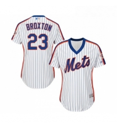 Womens New York Mets 23 Keon Broxton Authentic White Alternate Cool Base Baseball Jersey Womens New York Mets 23 Keon Broxton Authentic White Alternate Cool Base Baseball Jersey