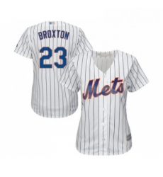 Womens New York Mets 23 Keon Broxton Authentic White Home Cool Base Baseball Jersey Womens New York Mets 23 Keon Broxton Authentic White Home Cool Base Baseball Jersey