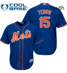 Youth Majestic New York Mets 15 Tim Tebow Authentic Royal Blue Alternate Home Cool Base MLB Jersey Youth Majestic New York Mets 15 Tim Tebow Authentic Royal Blue Alternate Home Cool Base MLB Jersey