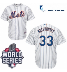 Youth Majestic New York Mets 33 Matt Harvey Authentic White Home Cool Base 2015 World Series MLB Jersey Youth Majestic New York Mets 33 Matt Harvey Authentic White Home Cool Base 2015 World Series MLB Jersey