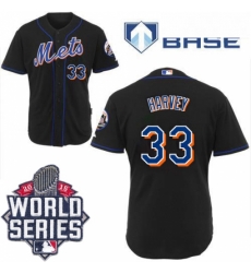 Youth Majestic New York Mets 33 Matt Harvey Replica Black Cool Base 2015 World Series MLB Jersey Youth Majestic New York Mets 33 Matt Harvey Replica Black Cool Base 2015 World Series MLB Jersey