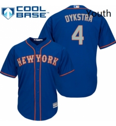 Youth Majestic New York Mets 4 Lenny Dykstra Authentic Royal Blue Alternate Road Cool Base MLB Jersey Youth Majestic New York Mets 4 Lenny Dykstra Authentic Royal Blue Alternate Road Cool Base MLB Jersey