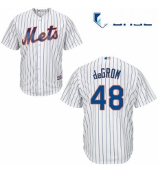 Youth Majestic New York Mets 48 Jacob DeGrom Authentic White Home Cool Base MLB Jersey Youth Majestic New York Mets 48 Jacob DeGrom Authentic White Home Cool Base MLB Jersey
