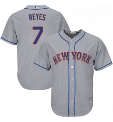 Youth Majestic New York Mets 7 Jose Reyes Replica Grey Road Cool Base MLB Jersey Youth Majestic New York Mets 7 Jose Reyes Replica Grey Road Cool Base MLB Jersey