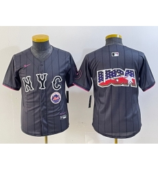 Youth New York Mets Team Big Logo Graphite 2024 City Connect Limited Stitched Baseball Jersey 1 Youth New York Mets Team Big Logo Graphite 2024 City Connect Limited Stitched Baseball Jersey 1