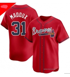 Men Atlanta Braves Greg Maddux #31 Red Cool Base Stitched Jersey Men Atlanta Braves Greg Maddux #31 Red Cool Base Stitched Jersey