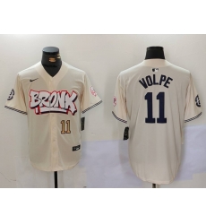Men New York Yankees 11 Anthony Volpe Cream The Bronx Graffiti V2 Vapor Limited Stitched Baseball Jersey Men New York Yankees 11 Anthony Volpe Cream The Bronx Graffiti V2 Vapor Limited Stitched Baseball Jersey