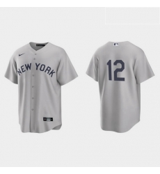 Men New York Yankees 12 Rougned Odor Men Nike Gray 2021 Field of Dreams Game MLB Jersey Men New York Yankees 12 Rougned Odor Men Nike Gray 2021 Field of Dreams Game MLB Jersey