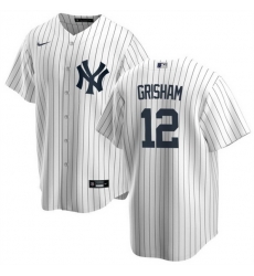 Men New York Yankees 12 Trent Grisham White 2024 Home Limited Cool Base Stitched Baseball Jersey Men New York Yankees 12 Trent Grisham White 2024 Home Limited Cool Base Stitched Baseball Jersey