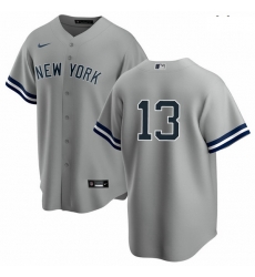 Men New York Yankees 13 Joey Gallo Men Nike Gray Road MLB Jersey No Name Men New York Yankees 13 Joey Gallo Men Nike Gray Road MLB Jersey No Name