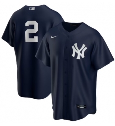 Men New York Yankees 2 Derek Jeter Navy Blue No Name Stitched MLB Cool Base Jersey Men New York Yankees 2 Derek Jeter Navy Blue No Name Stitched MLB Cool Base Jersey