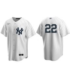 Men New York Yankees 22 Juan Soto White Cool Base Stitched Baseball Jersey No Name Men New York Yankees 22 Juan Soto White Cool Base Stitched Baseball Jersey No Name