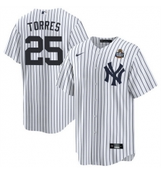 Men New York Yankees 25 Gleyber Torres White 2024 World Series With Name Cool Base Stitched Baseball Jersey Men New York Yankees 25 Gleyber Torres White 2024 World Series With Name Cool Base Stitched Baseball Jersey