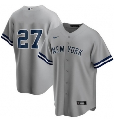 Men New York Yankees 27 Giancarlo Stanton Grey Cool Base Stitched Baseball Jerse Men New York Yankees 27 Giancarlo Stanton Grey Cool Base Stitched Baseball Jerse