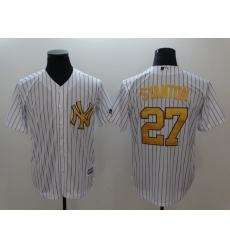 Men New York Yankees 27 Stanton White yellow Game 2021 MLB Jersey Men New York Yankees 27 Stanton White yellow Game 2021 MLB Jersey