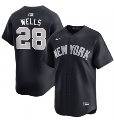 Men New York Yankees 28 Austin Wells Navy 2025 Alternate Limited Stitched Baseball Jersey Men New York Yankees 28 Austin Wells Navy 2025 Alternate Limited Stitched Baseball Jersey