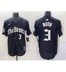 Men New York Yankees 3 Babe Ruth Black 27Gothic Legacy Edition 27 Vapor Premier Limited Stitched Baseball Jersey Men New York Yankees 3 Babe Ruth Black 27Gothic Legacy Edition 27 Vapor Premier Limited Stitched Baseball Jersey