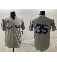 Men New York Yankees 35 Cody Bellinger Grey Cool Base Stitched Baseball Jersey Men New York Yankees 35 Cody Bellinger Grey Cool Base Stitched Baseball Jersey