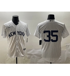 Men New York Yankees 35 Cody Bellinger White Cool Base Stitched Baseball Jersey