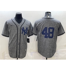 Men New York Yankees 48 Anthony Rizzo Grey Stitched Jersey Men New York Yankees 48 Anthony Rizzo Grey Stitched Jersey