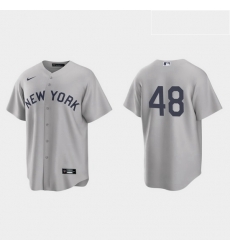 Men New York Yankees 48 Anthony Rizzo Men Nike Gray 2021 Field of Dreams Game MLB Jersey Men New York Yankees 48 Anthony Rizzo Men Nike Gray 2021 Field of Dreams Game MLB Jersey