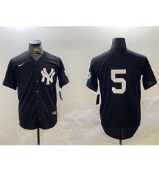 Men New York Yankees 5 Joe DiMaggio Black With Patch Cool Base Stitched Baseball Jersey Men New York Yankees 5 Joe DiMaggio Black With Patch Cool Base Stitched Baseball Jersey