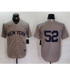 Men New York Yankees 52 CC Sabathia Grey Cool Base Stitched Baseball Jersey Men New York Yankees 52 CC Sabathia Grey Cool Base Stitched Baseball Jersey