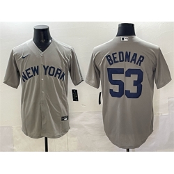 Men New York Yankees 53 David Bednar Black Stitched Baseball Jersey