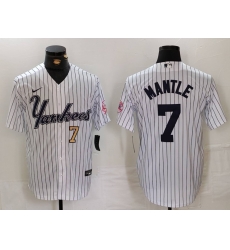 Men New York Yankees 7 Mickey Mantle White Cool Base Stitched Baseball Jersey 4 Men New York Yankees 7 Mickey Mantle White Cool Base Stitched Baseball Jersey 4