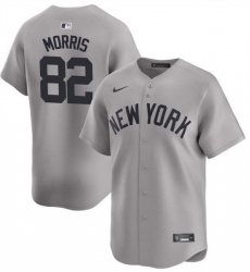 Men New York Yankees 82 Cody Morris Gray 2024 Away Limited Cool Base Stitched Baseball Jersey Men New York Yankees 82 Cody Morris Gray 2024 Away Limited Cool Base Stitched Baseball Jersey