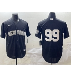 Men New York Yankees 99 Aaron Judge Black Cool Base Stitched Baseball Jersey