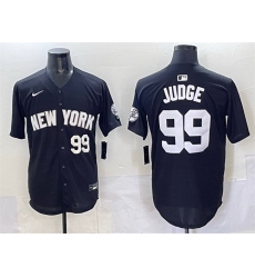 Men New York Yankees 99 Aaron Judge Black Limited Stitched Baseball Jersey
