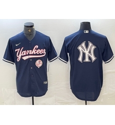 Men New York Yankees Big LOGO Navy Cool Base Stitched Baseball Jersey 27 Men New York Yankees Big LOGO Navy Cool Base Stitched Baseball Jersey 27