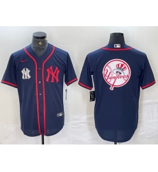 Men New York Yankees Big LOGO Navy Cool Base Stitched Baseball Jersey 50 Men New York Yankees Big LOGO Navy Cool Base Stitched Baseball Jersey 50