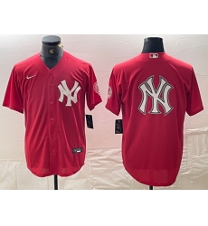Men New York Yankees Big Logo Red Cool Base Stitched Baseball Jersey 18 Men New York Yankees Big Logo Red Cool Base Stitched Baseball Jersey 18