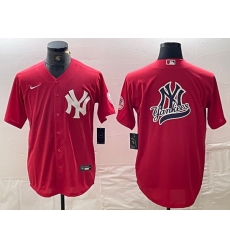 Men New York Yankees Big Logo Red Cool Base Stitched Baseball Jersey 19 Men New York Yankees Big Logo Red Cool Base Stitched Baseball Jersey 19