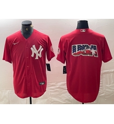 Men New York Yankees Big Logo Red Cool Base Stitched Baseball Jersey 21 Men New York Yankees Big Logo Red Cool Base Stitched Baseball Jersey 21