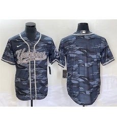 Men New York Yankees Blank Gray Camo With Patch Cool Base Stitched Baseball Jersey Men New York Yankees Blank Gray Camo With Patch Cool Base Stitched Baseball Jersey
